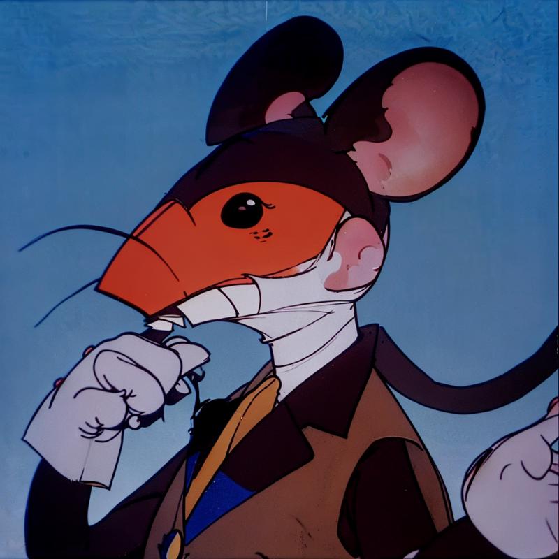 00471-1309248341-(Anthropomorphic Mouse_1.5), Long mouth,He had bandages around his head,1ears,looking to the side,.png